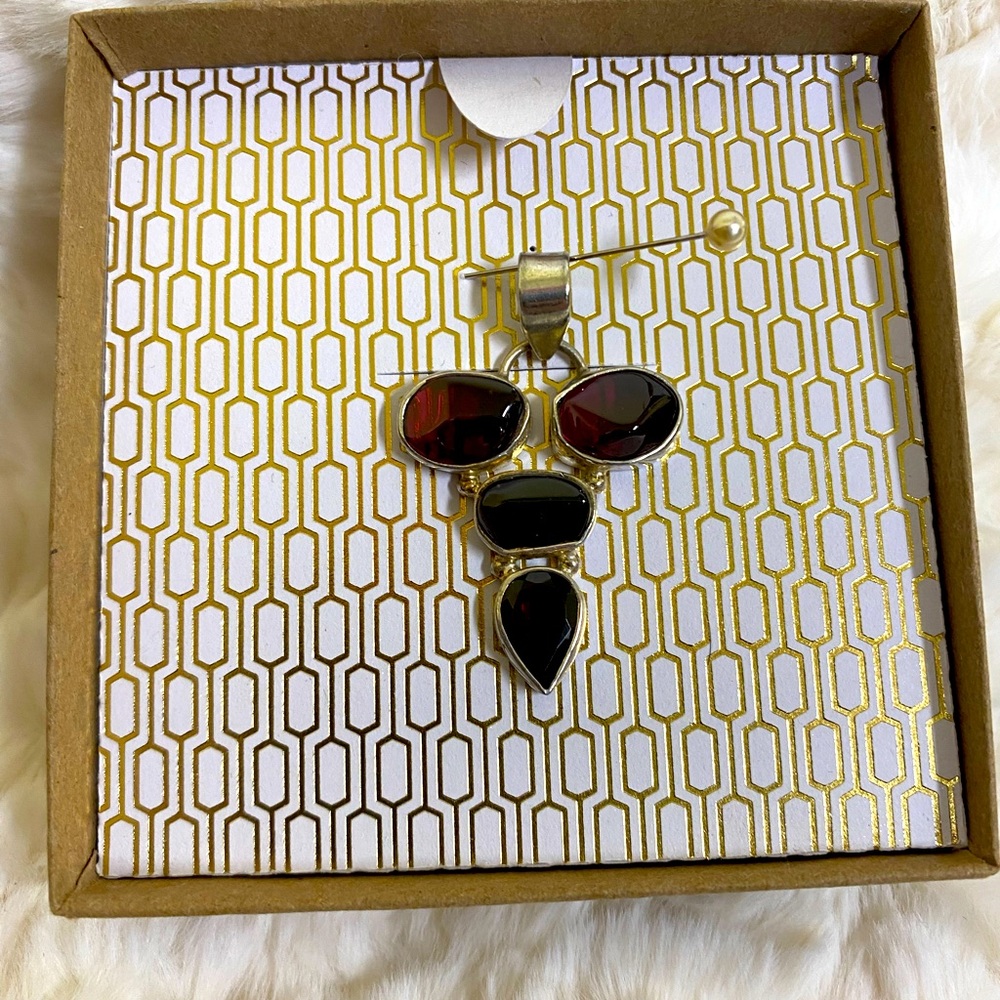 Natural Garnet Pendant made by artist in AZ